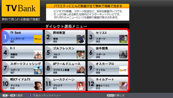 視聴するチャンネルの番号を押します。