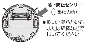 落下防止センサーのお手入れ