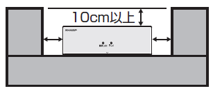 �㕔�⍶�E�����ꂼ��10cm�ȏ�̕��M�X�y�[�X���󂯂�