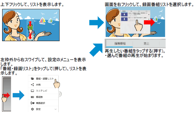 �^��ԑg���X�g����Đ��������ԑg��I������