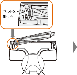 ��]�u���V�̃M�A�Ƀx���g���|���ċz�����̍a�ɓ����