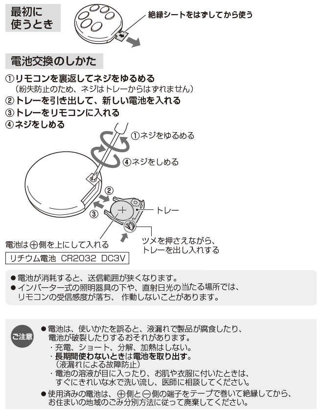 リモコンの準備（電池交換のしかた） Ｑ＆Ａ情報（文書番号：175042）：シャープ